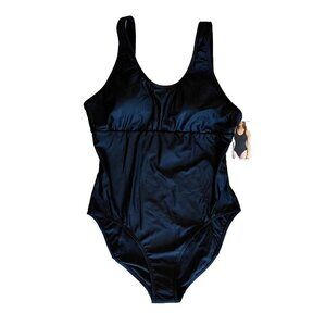 Lole One Piece Bathing Suit Swimsuit Womens Size 6 Basic Black Nylon Blend